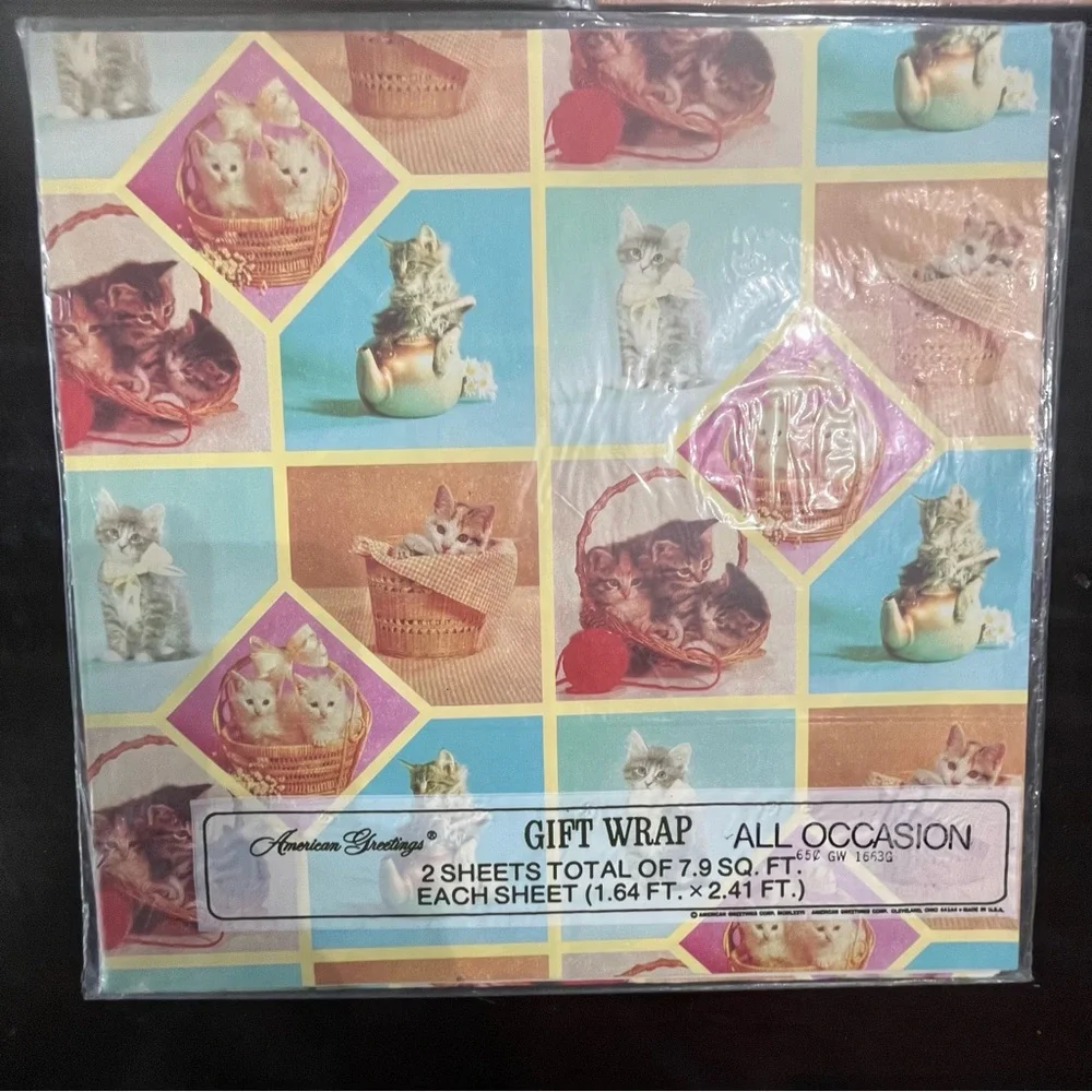 Vintage Wrapping Paper Lot of 5